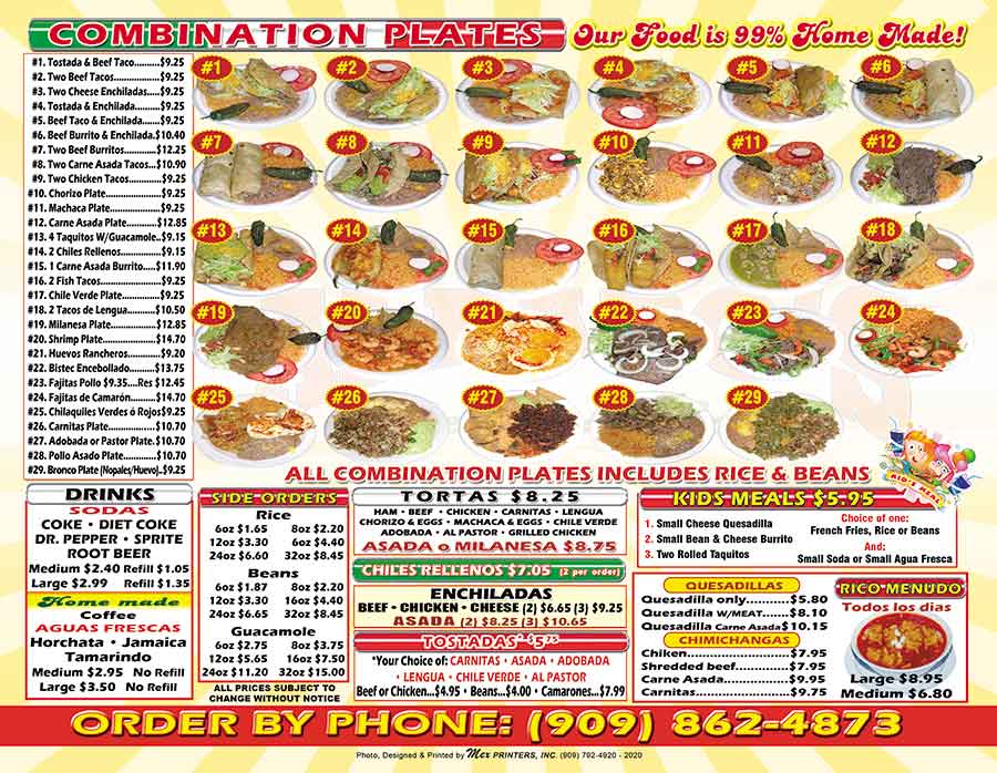 All prices are subject to change without prior notice